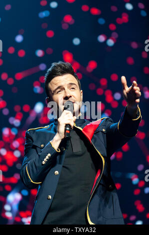 Liverpool, Großbritannien. 25. Juni 2019. Feiert ihr 20-jähriges Bestehen, die Irische Popband, Westlife, an der Liverpool M&S Bank Arena während der "20"-Tour durchführen. Credit: Paul Warburton/Alamy leben Nachrichten Stockfoto