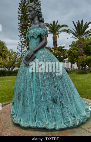 Statue von Imperatriz Sissi, in der Das Pestana Casino Park Hotel Garden, Funchal, Madeira, Portugal, Stockfoto