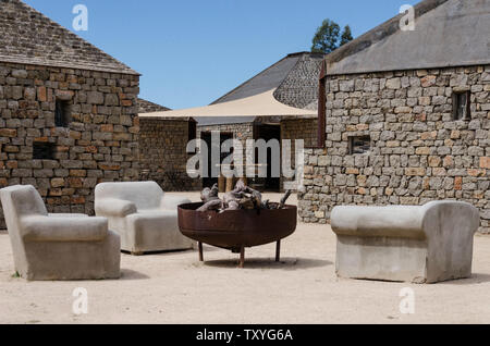 Weingut Architektur in Guadalupe Tal Stockfoto