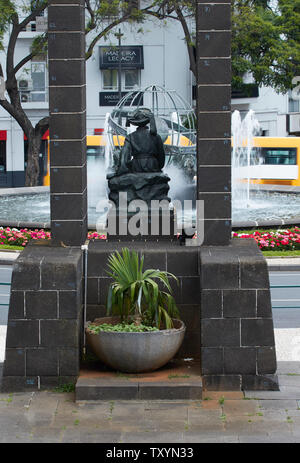 Infante Dom Henrique Statue vom Santa Catherine Park in Funchal, Madeira, Portugal, Europäische Union Stockfoto