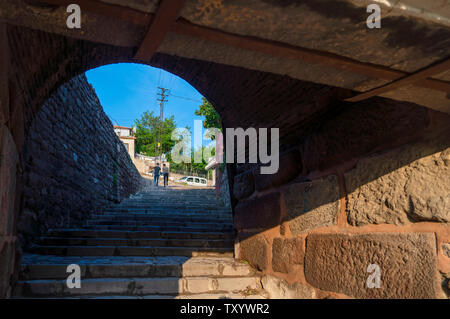 Das tägliche Leben Blick von Burg Tor rund um Ankara Schloss Stockfoto