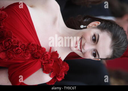 Anne Hathaway kommt für die 80. jährlichen Academy Awards im Kodak Theater in Hollywood, Kalifornien, am 24. Februar 2008. (UPI Foto/Terry Schmitt) Stockfoto