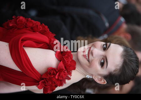 Anne Hathaway kommt für die 80. jährlichen Academy Awards im Kodak Theater in Hollywood, Kalifornien, am 24. Februar 2008. (UPI Foto/Terry Schmitt) Stockfoto