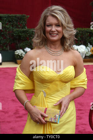 Mary Hart, Entertainment Tonight, kommt für die 80. jährlichen Academy Awards im Kodak Theater in Hollywood, Kalifornien, am 24. Februar 2008. (UPI Foto/Terry Schmitt) Stockfoto