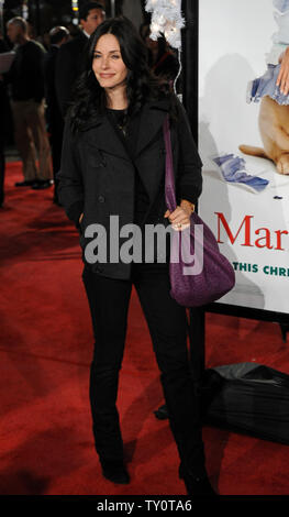 Schauspielerin Courtney Cox besucht die Premiere des Motion picture Komödie 'Marley & Ich' in Los Angeles am 11. Dezember 2008. (UPI Foto/Jim Ruymen) Stockfoto