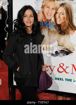 Schauspielerin Courtney Cox besucht die Premiere des Motion picture Komödie 'Marley & Ich' in Los Angeles am 11. Dezember 2008. (UPI Foto/Jim Ruymen) Stockfoto