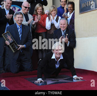 Schauspielerin Glenn Close auf ihr Stern, wie Sie mit der 2,378 th Stern auf dem Hollywood Walk of Fame geehrt wird während einer enthüllungsfeier in Los Angeles am 12. Januar 2009. (UPI Foto/Jim Ruymen) Stockfoto