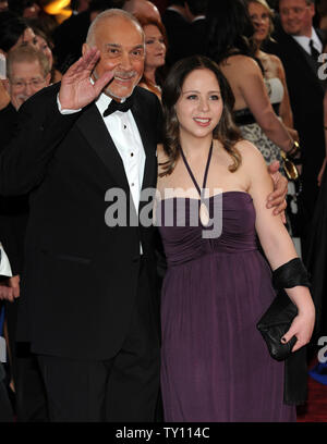 Frank Langella, bester Schauspieler nominiert für "Frost Nixon,' und seine Tochter Sarah am 81st Academy Awards in Hollywood am 22. Februar 2009. (UPI Foto/Jim Ruymen) Stockfoto
