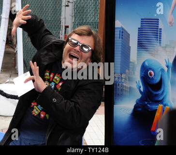 Schauspieler Jack Black besucht die Premiere der animierte motion picture 'Monsters vs. Aliens', in Universal City, Kalifornien am 22. März 2009. (UPI Foto/Jim Ruymen) Stockfoto