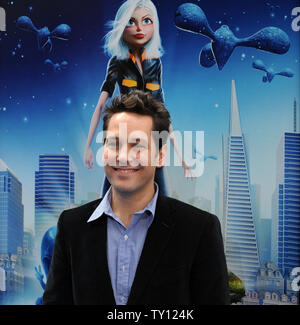 Schauspieler Paul Rudd, die Stimmen zu Derek Dietl geben in der animierten Bewegung Bild 'Monsters vs. Aliens", Besuchen die Premiere des Films in Universal City, Kalifornien am 22. März 2009. (UPI Foto/Jim Ruymen) Stockfoto