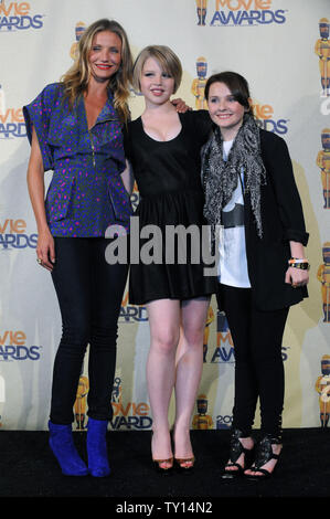 Darsteller Cameron Diaz, Sofia Vassilieva und Abigail Breslin (L-R) auf der 18. jährlichen MTV Movie Awards in Universal City, Kalifornien am 31. Mai 2009. (UPI Foto/Jim Ruymen) Stockfoto