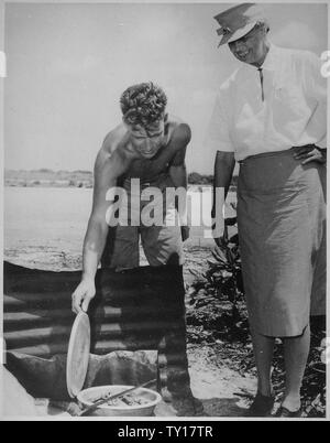 Eleanor Roosevelt Reise nach Christmas Island in South West Pacific Stockfoto