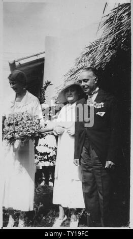 Eleanor Roosevelt, Präsident Rafael Trujillo, und Frau Trujillo in der Dominikanischen Republik Stockfoto