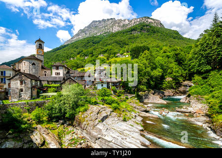 Lavertezzo, Verzascatal, Schweiz Stockfoto