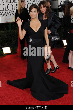 Schauspielerin Eva Longoria kommt bei der 68. jährlichen Golden Globe Awards in Beverly Hills, Kalifornien am 16. Januar 2011. UPI/Jim Ruymen Stockfoto