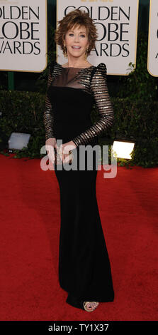 Schauspielerin Jane Fonda kommt bei der 68. jährlichen Golden Globes Awards in Beverly Hills, Kalifornien am 16. Januar 2011. UPI/Jim Ruymen Stockfoto