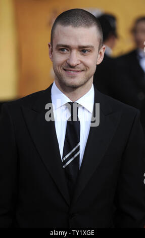 Justin Timberlake kommt an der 17. jährlichen Screen Actors Guild Awards im Shrine Auditorium in Los Angeles am 30. Januar 2011 statt. UPI/Phil McCarten Stockfoto