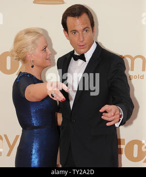 Amy Poehler und Will Arnett auf der 63 Primetime Emmy Awards kommen im Nokia Theater in Los Angeles am 18. September 2011. UPI/Jayne Kamin Oncea Stockfoto