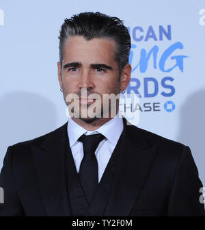 Irische Schauspieler Colin Farrell kommt für die Amerikanischen, Awards, von Chase im Dorothy Chandler Pavilion in Los Angeles vorgelegt am 9. Dezember 2011. UPI/Jim Ruymen Stockfoto