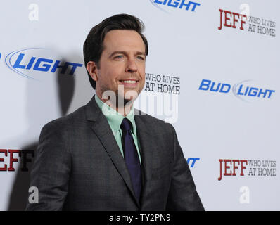 Ed Helms, der Mitglied in der motion picture Komödie 'Jeff, der zu Hause lebt, besucht die Premiere des Films an der Directors Guild of America in Los Angeles am 7. März 2012. UPI/jim Ruymen Stockfoto