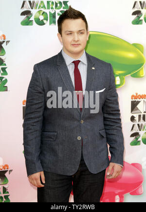 Schauspieler Noah Munck kommt für die Nickelodeon Kids' Choice Awards auf der USC Galen Center in Los Angeles am 31. März 2012. UPI/Jonathan Alcorn Stockfoto