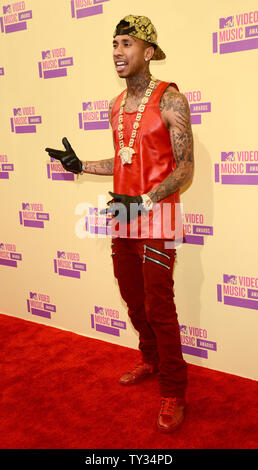 Rapper Lil Wayne kommt für die MTV Video Music Awards im Staples Center in Los Angeles am 6. September 2012. UPI/Jim Ruymen Stockfoto