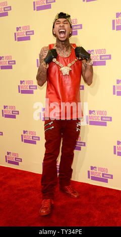 Rapper Lil Wayne kommt für die MTV Video Music Awards im Staples Center in Los Angeles am 6. September 2012. UPI/Jim Ruymen Stockfoto