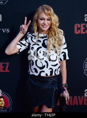 Schauspielerin Paulina Rubio besucht die Premiere des Motion picture Biographie "Cesar Chavez' an TCL Chinese Theatre in Hollywood" in Los Angeles am 20. März 2014. Handlung: die Geburt des modernen amerikanischen Bewegung, Cesar Chavez erzählt die Geschichte des berühmten civil rights Leader und Arbeit Veranstalter zwischen seinen Pflichten als Ehemann und Vater und sein Engagement zur Sicherung eines living wage für landwirtschaftliche Arbeitnehmer abgerissen. UPI/Jim Ruymen Stockfoto