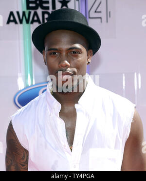 Hip hop recording artist B.o.B besucht die 14. jährlichen BET Awards bei Nokia Theatre L.A. Leben in Los Angeles am 29. Juni 2014. Der Award Show Spotlights zum 50. Jahrestag der Civil Rights Bill und seine Auswirkungen auf Amerika. UPI/Phil McCarten Stockfoto