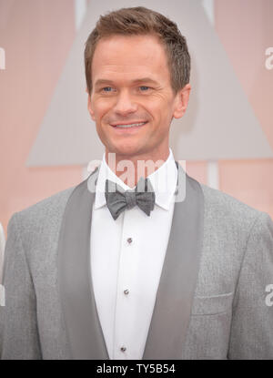 Oscar's Host Neil Patrick Harris kommt bei den 87. Academy Awards im Hollywood & Highland Center in Los Angeles am 22. Februar 2015. Foto von Kevin Dietsch/UPI Stockfoto