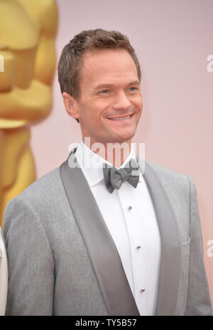 Oscar's Host Neil Patrick Harris kommt bei den 87. Academy Awards im Hollywood & Highland Center in Los Angeles am 22. Februar 2015. Foto von Kevin Dietsch/UPI Stockfoto