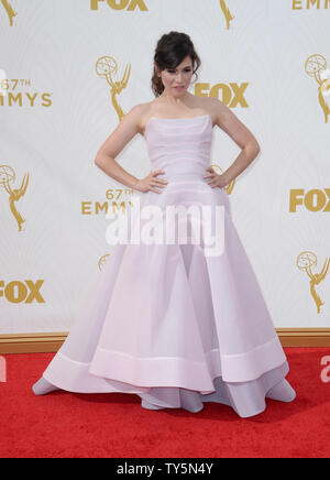 Schauspielerin Yael Stein kommt an der 67th Primetime Emmy Awards in der Microsoft Theater in Los Angeles am 20. September 2015. Foto von Jim Ruymen/UPI. Stockfoto