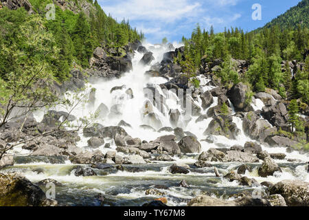 Chulishman Tal im Gebirge Altai die Straße nach Uchar Stockfoto