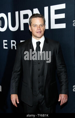 Warf Mitglied Matt Damon besucht die Premiere des Motion picture Thriller 'Jason Bourne' im Caesars Palace in Las Vegas, Nevada am 18. Juli 2016. Storyline: Jason Bourne, jetzt daran zu erinnern, wer er wirklich ist, versucht, versteckte Wahrheiten über seine Vergangenheit aufzudecken. Foto von James Atoa/UPI Stockfoto