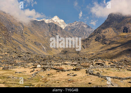 Trekking in der Cordillera Real mountain range, Bolivien Stockfoto