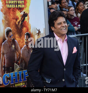 Schauspieler Erik Estrada besucht die Premiere des Motion picture Komödie 'Chips' in TCL Chinese Theatre in Hollywood" in Los Angeles am 20. März 2017. Handlung: ein Anfänger Officer ist mit einem gehärteten Pro bei der California Highway Patrol zusammengetan, obwohl der Neuling bald lernt, sein Partner ist wirklich eine undercover FBI-Untersuchung einer heist, dass möglicherweise einige Crooked cops beteiligt. Foto von Jim Ruymen/UPI Stockfoto