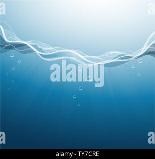 Deep Blue sea Hintergrund Stockfoto