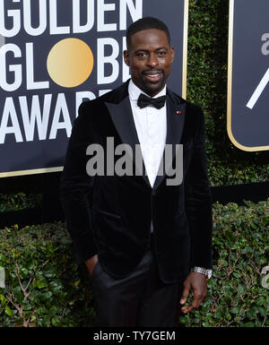 Schauspieler Sterling Brown besucht die 75. jährliche Golden Globe Awards im Beverly Hilton Hotel in Beverly Hills, Kalifornien am 7. Januar 2018. Foto von Jim Ruymen/UPI Stockfoto