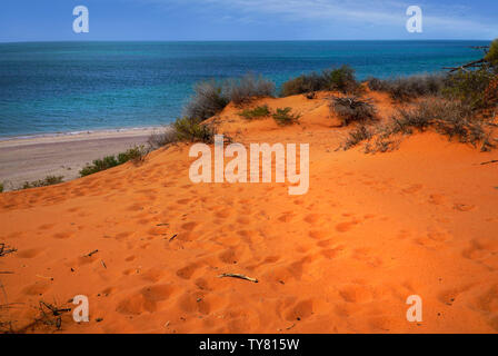 Cape Peron National Park in Western Australia. Das Kap ist für seine geschützten Stränden, Kalksteinfelsen, Riffe und Panoramablick. Stockfoto