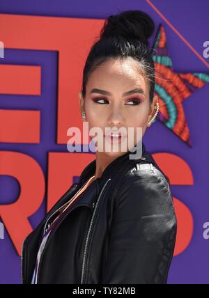 Modell Samantha Elizabeth besucht die 18. jährlichen BET Awards bei Microsoft Theater in Los Angeles am 24. Juni 2018. Die Zeremonie feiert Erfolge in der Unterhaltung und in Ehren Musik, Sport, Fernsehen und Filme, die zwischen dem 1. April 2017 und 31. März 2018 freigegeben. Foto von Gregg DeGuire/UPI Stockfoto