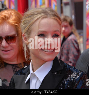 Kristen Bell, die Stimme von Jade Wilson in der animierten Science-Fiction-Film 'Teen Titans Go! Zu den Filmen "besucht die Premiere des Films im TCL Chinese Theatre in Hollywood" in Los Angeles am 22. Juli 2018. Handlung: ein Bösewicht maniacal Plan für die Weltherrschaft verschiebt fünf Teenager Superhelden, der Traum von Hollywood stardom. Foto von Jim Ruymen/UPI Stockfoto