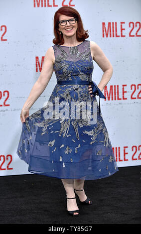 Kate Flannery besucht die Premiere von 'Mile 22' im Westwood Village Theater in Los Angeles, Kalifornien am 9. August 2018. Foto von Chris Kauen/UPI Stockfoto