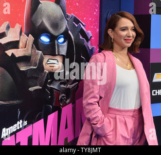 Warf Mitglied Maya Rudolph besucht die Premiere der animierte motion picture musikalische Komödie "Lego Film 2: Der zweite Teil' im Regency Dorf Theater im Westwood Abschnitt von Los Angeles am 2. Februar 2019. Handlung: Es ist fünf Jahre her, dass Alles war super und die Bürger vor einer riesigen neuen Bedrohung: LEGO DUPLO ¨ Invasoren aus dem Weltall, alles Ruinierende schneller als Sie wieder aufzubauen. Foto von Jim Ruymen/UPI Stockfoto