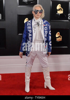 Ricky Rebel kommt für die 61. jährlichen Grammy Awards im Staples Center in Los Angeles am 10. Februar 2019 statt. Foto von Jim Ruymen/UPI Stockfoto