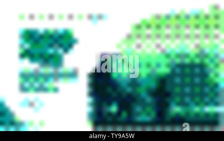 Familie verbringen viel Zeit gemeinsam in der Natur. Mutter, Vater und Tochter tun Grill. Konzept der Werte der Familie, Erholung, Entspannung am Wochenende. Sommer Picknick. Vektor Design. Für Text platzieren. Stock Vektor