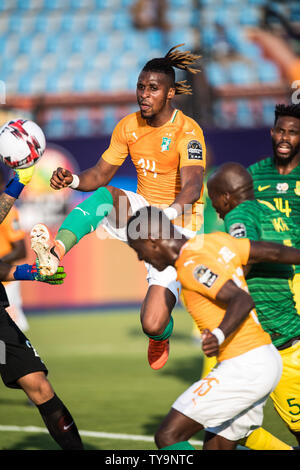 Kairo, Ägypten, 24. Juni: Jonathan Adjo Kodjia von Côte d'Ivoire während der 2019 Afrika Cup der Nationen 3D/3D Match zwischen Côte d'Ivoire und Südafrika an al-salam Stadion am 24. Juni 2019 in Kairo, Ägypten. (Foto von Sebastian Frej/MB Medien) Stockfoto