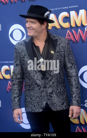 Jerrod Niemann besucht die 53. jährlichen Academy der Country Music Awards im MGM Grand Garden Arena in Las Vegas, Nevada am 15. April 2018 statt. Die Show wird Telecast live auf CBS. Foto von Jim Ruymen/UPI Stockfoto