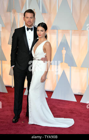 Channing Tatum und Jenna Dewan-Tatum ankommen auf dem roten Teppich bei den 87. Academy Awards im Hollywood & Highland Center in Los Angeles am 22. Februar 2015. Foto von Kevin Dietsch/UPI Stockfoto