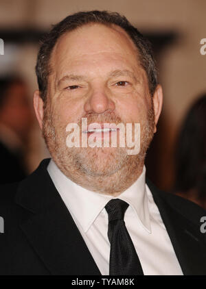 Amerikanische Produzent Harvey Weinstein besucht "Orange British Academy Film Awards" am Royal Opera House in London, die am 10. Februar 2008. (UPI Foto/Rune Hellestad) Stockfoto