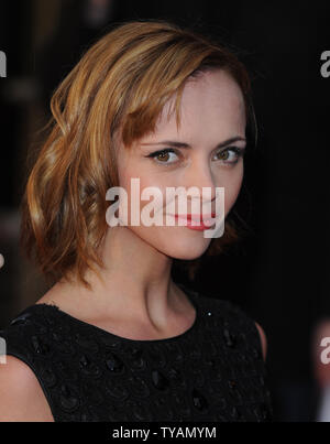 Die amerikanische Schauspielerin Christina Ricci besucht die Premiere von "Speed Racer" im Empire, Leicester Square in London am 29. April 2008. (UPI Foto/Rune Hellestad) Stockfoto